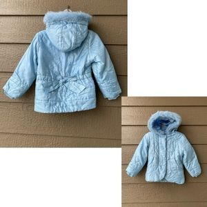 Copper Key Blue Jacket Toddler girls size 4/5 bow back detail, fashion